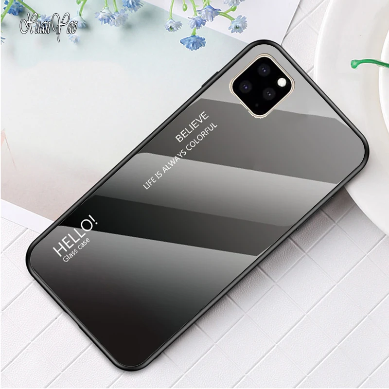 XUANYAO чехлы для iPhone 11 Pro Max чехол X стеклянный Xs Xr силиконовый мягкий 6 6S 7 8 Plus |