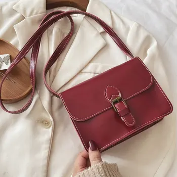 

2020New Vintage Women Flap Fashion Casual Leather Shoulder Bags Lady Crossbody Messenger Bag Envelop Clutch Purse Daily Bag Girl