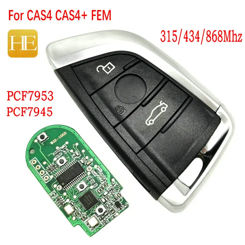 HE XIANG REMOTE CONTROL CAR KEY FOR BMW F 5 7 X5 X6 2014 2015 2016 CAS4 CAS4+ FEM 315/434/868MHZ ID49 PCF7945 7953 KEYLESS ENTRY