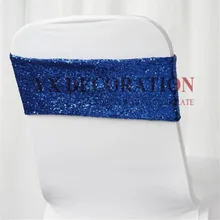 Хорошо выглядящие обе блестки повязка на стул створки галстук-бабочка для банкета свадьбы спандекс чехлы для стула украшения