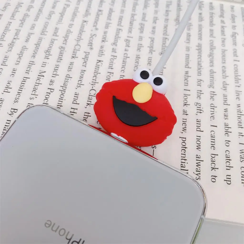 Sesame Street Bear Cardcaptor Сакура шаблон кабель для передачи данных Шнур защитный чехол для iPhone usb зарядный кабель защитный чехол для кабеля