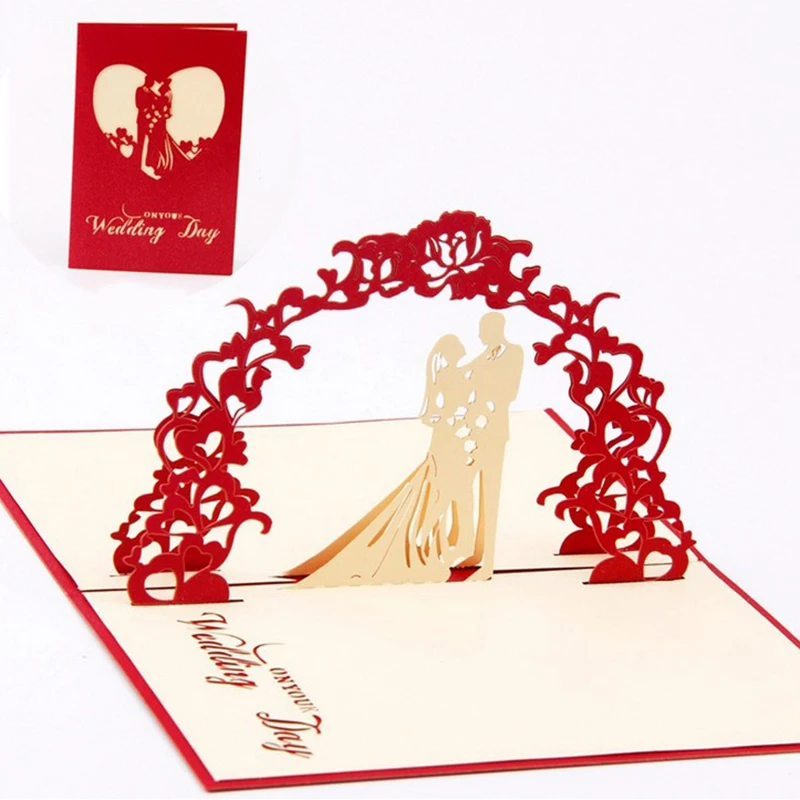 3D Pop Up Greeting Cards With Envelope Laser Cut Post Card For Birthday Christmas Valentine's Day Party Wedding Decoration 1pcs greeting cards