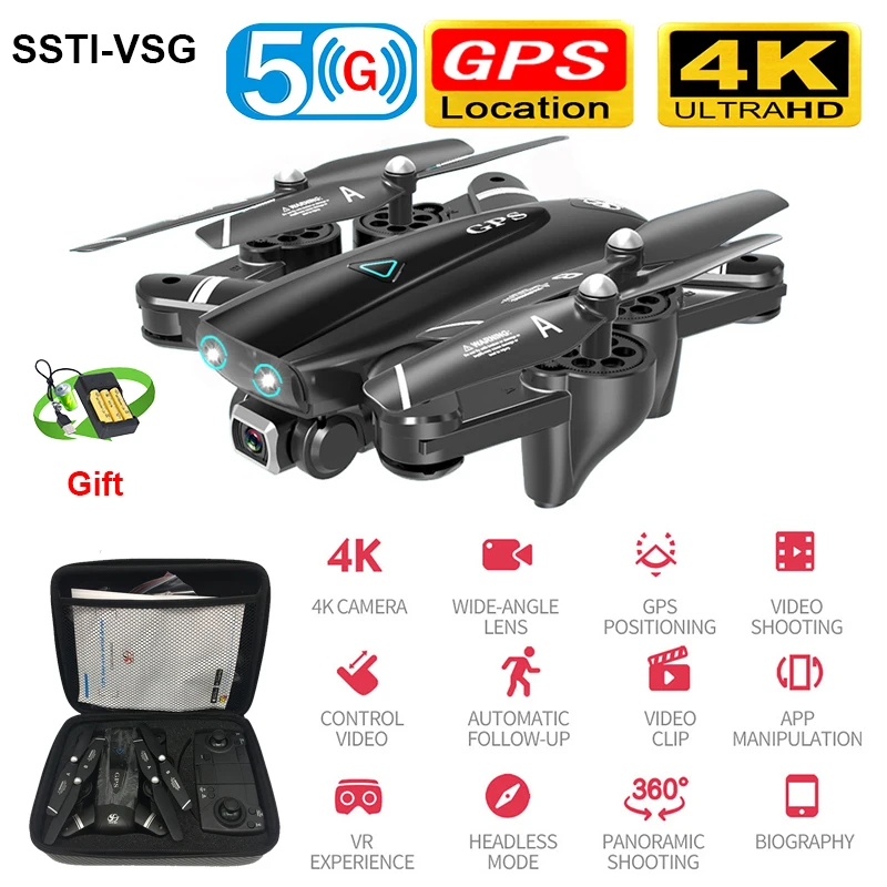 Дрон S167 gps 4K HD 1080P 5G wifi FPV Дрон полёт 20 минут высота для поддержания пульт управления квадрокоптером расстояние 500 м Дрон камера