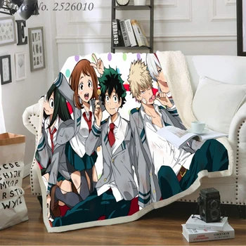 

My Hero Academia Blanket 3D Print Anime Adult Fleece Quilt Teens Travel Sofa Keep Warm Child Throw Plush Blankets Bedspread 12
