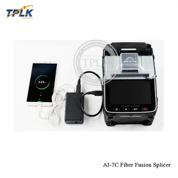 

Máquina de fusão de fibra AI-7C Menu inglês Máquina de fusão de fibra óptica automática inteligente FTTH AI-7C