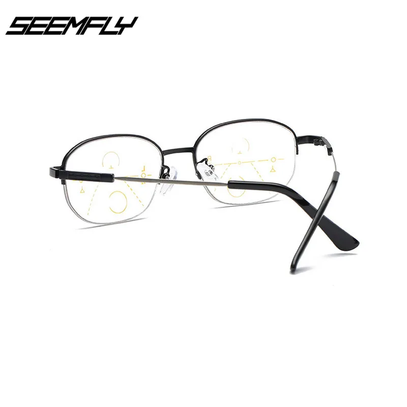 SEEMFLY lntelligent зум ближнего и дальнего двойного назначения мужские очки для чтения прогрессивные Мультифокальные женские анти-синий луч защиты