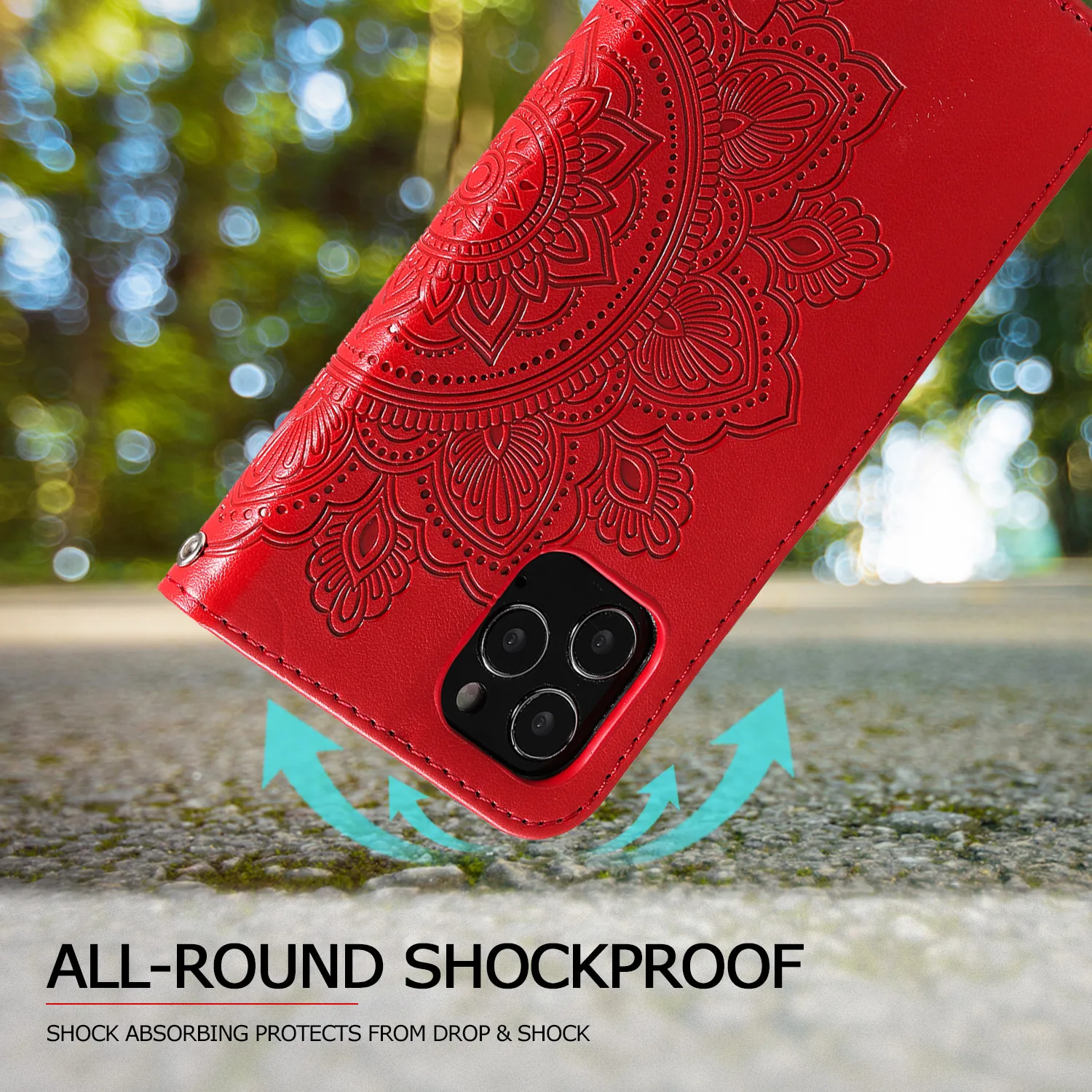 3D Flower Wallet Phone Case For iPhone 11 12 Pro Max 12 Mini XR X XS 7 8 Plus 6 6S SE 2020 Leather Holder Slots Flip Satnd Cover