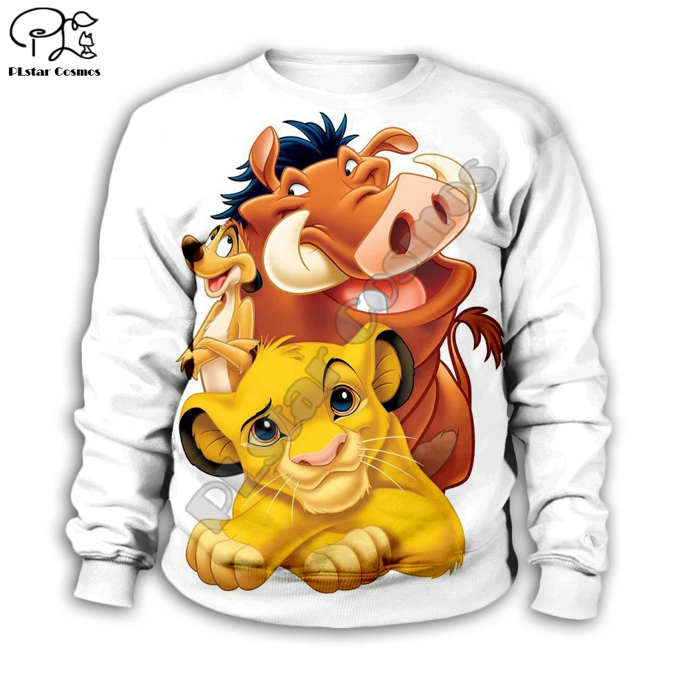 Simba в «Король Лев», кофты с капюшоном, с героями мультфильмов для маленьких детей Объёмный рисунок(3D-принт) толстовки на молнии, Для мальчиков и девочек с длинными рукавами и с принтом героев мультфильмов из Стиль-2