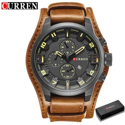 Luxury Men's Quartz Watch - Waterproof, Fashion & Casual Business Timepiece (Black yellow box)