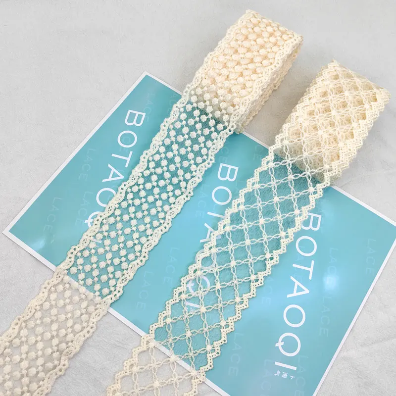 Beige Lace lace fabric lace ribbon lace garment accessories lace sewing supplies chiffon lace fabric lace hair accessories lace decoration lace accessories lace sewing accessories clothing craft accessories 1 Yard for Needlework DIY Embroidered Trims Sewing Material Homemade 6cm Bow Hair Accessories