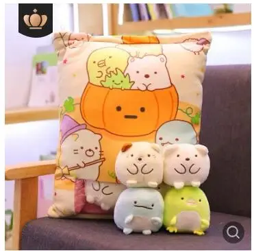 Christmas A Plushie Bag Pudding Toys Mini Animals Doll Sakura Bunny Hamster Penguin Bear Chick Strawberry Dog Cat Pig Plushie - Color: 40cmx50cm (8pcs)
