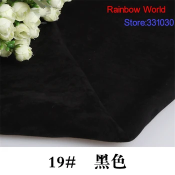 

19# black Thin Suede fabric for DIY sewing Sofa pillow bag colthes skirt coat hat shoes material(50*150cm)