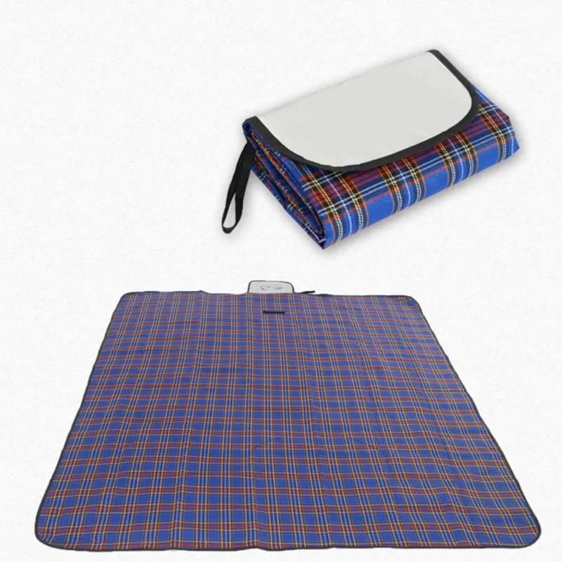 

Outdoor Picnic Mat Beach Folding Mat Proof Water Camping Mats Moistureproof Comfortable Mat Plaid Blanket Mattress 1PC