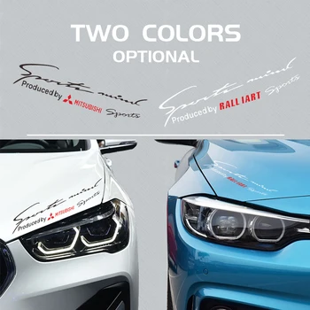 

1pcs Sports Car Hood Light Eyebrow Decals Reflective Decoration Sticker For Mitsubishi ralliart Outlander Lancer EX ASX Grandis