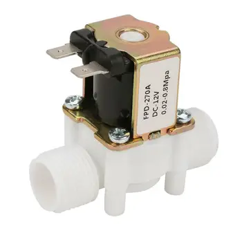 

DC 12V 4" Plastic Electric Solenoid Valve Magnetic Water Air Normally Closed Pipe Fittings Multipurpose Home Improvement