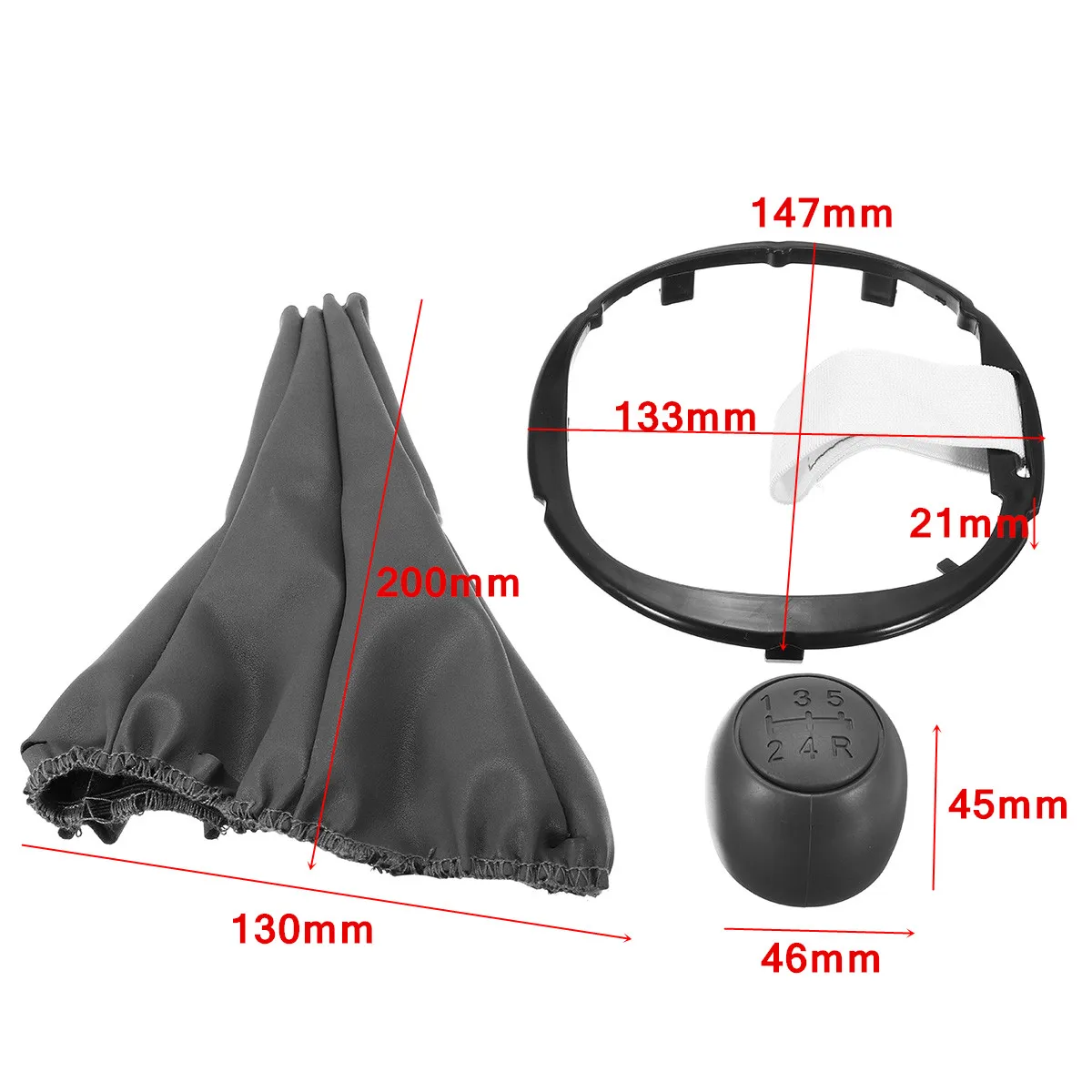 5 скоростей ручка переключения передач Gaiter Handball Boot Ring Cover Набор для Fiat 500 500c utomatic ручка переключения передач рычаг гандбол Gait