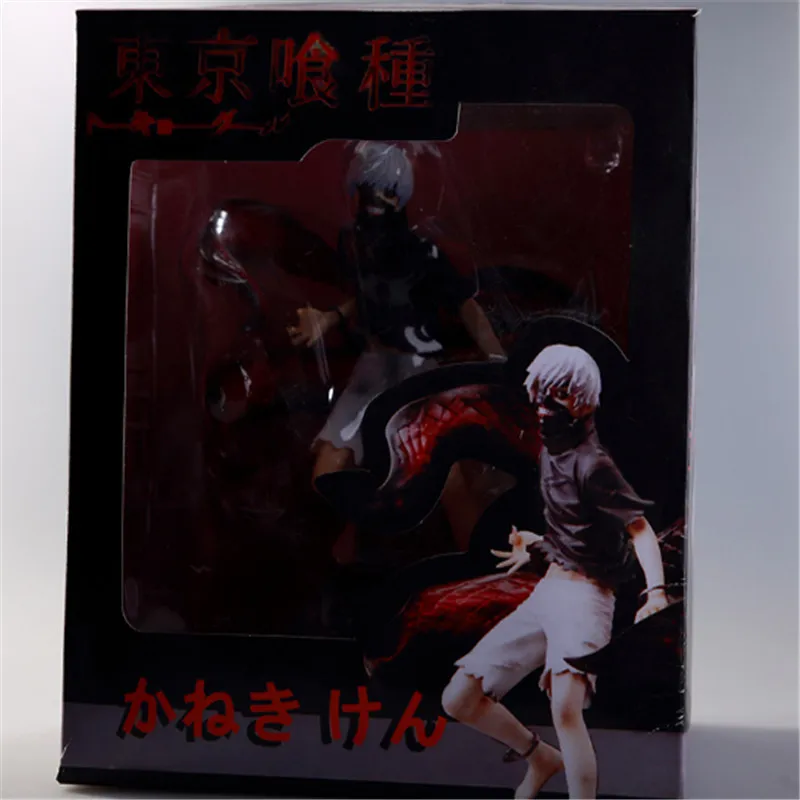 Аниме Токийский Гуль 22 см Kaneki Кен пробужденный вер. ПВХ фигурка Коллекционная модель Brinquedos игрушка Рождественский подарок - Цвет: boxed