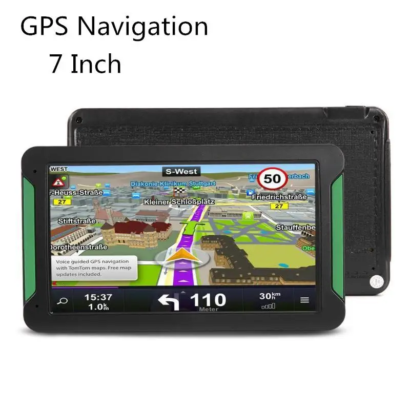 Универсальный Портативный Сенсорный экран HD 7 дюймов автомобиля gps навигации 800*480 навигатор HD gps автомобиль грузовик gps навигатор