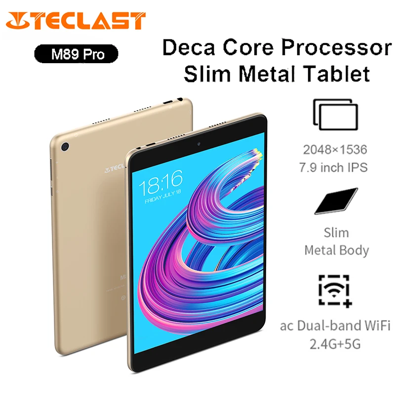 Teclast M89 Pro планшеты MTK Helio X27 (MT6797) десять ядер 3 ГБ + 32 Android 7 1 планшетный ПК 2 4G/5 0 ГГц