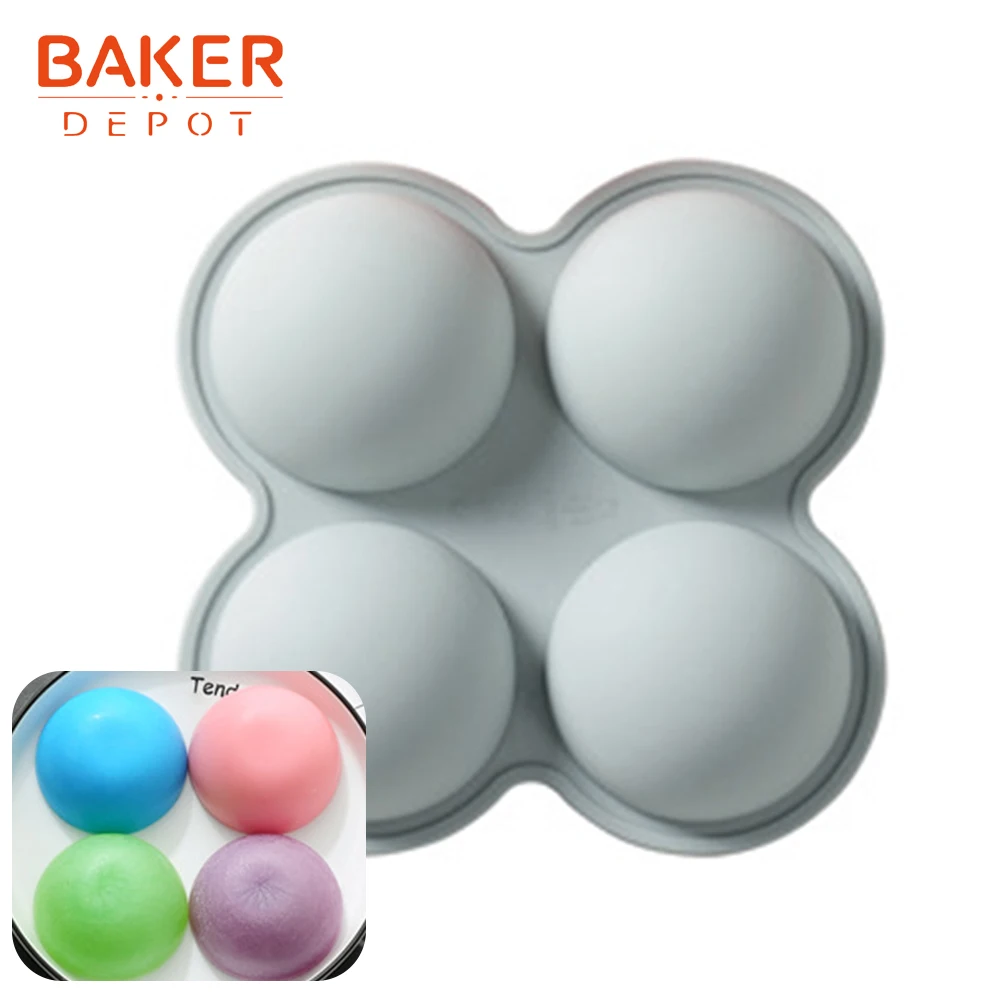 BAKER DEPOT круглая форма силиконовая форма для торта большая купольная форма для мыла форма для выпечки торта Формы для выпечки инструменты желе; пудинг; Шоколад Форма для выпечки - Цвет: CDY-305
