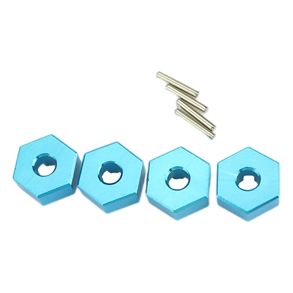 4Pcs Hexagonal Combiner Wheel Rim Hex Upgrade 12mm Metal Adapter for 1/12 Wltoys 144001 RC Model Car Parts