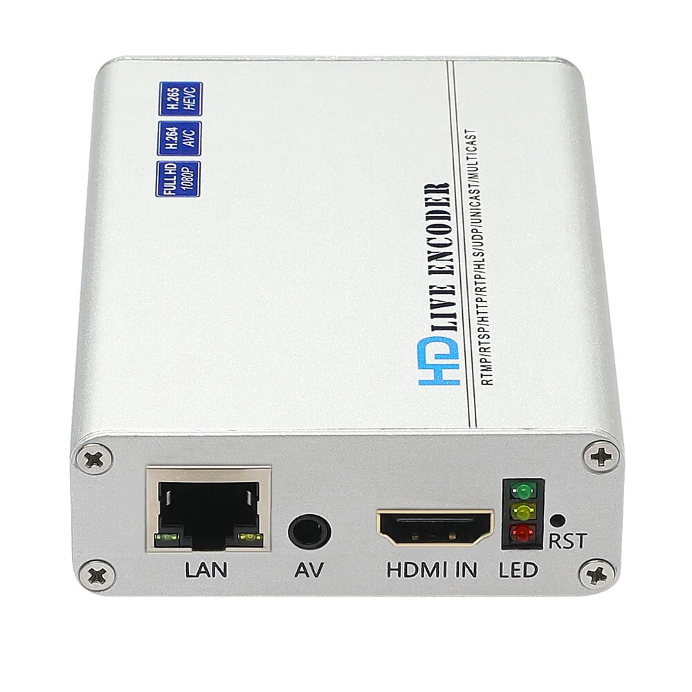 HEVC H.265 H.264 HDMI+ CVBS AV RCA видео потокового кодировщика IPTV кодировщик HD+ SD видео прямой широковещательный кодер с PAL NTSC