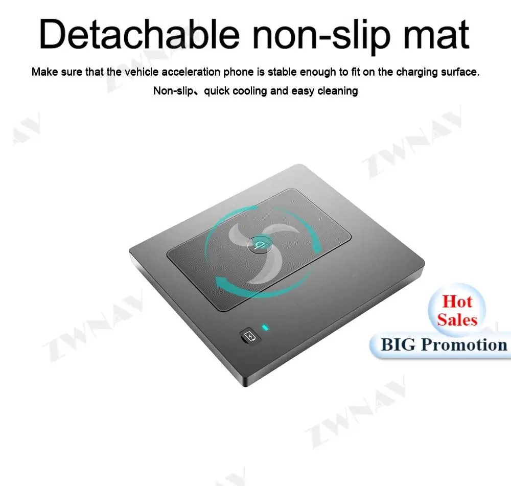 Автомобильное беспроводное зарядное устройство QI быстрая зарядка для Honda Odyssey