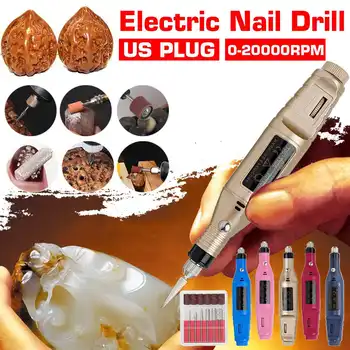 

14PCS/Set Electric Nail Drill Machine Polish Grinding Professional Electric Nail Art Drill Pen Nail Grinder with Nail Drill Bits