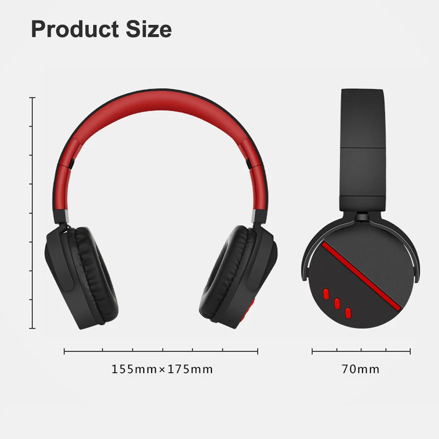 Портативные беспроводные наушники Bluetooth стерео Складная гарнитура аудио регулируемые музыкальные наушники с микрофоном для телефона компьютера MP3