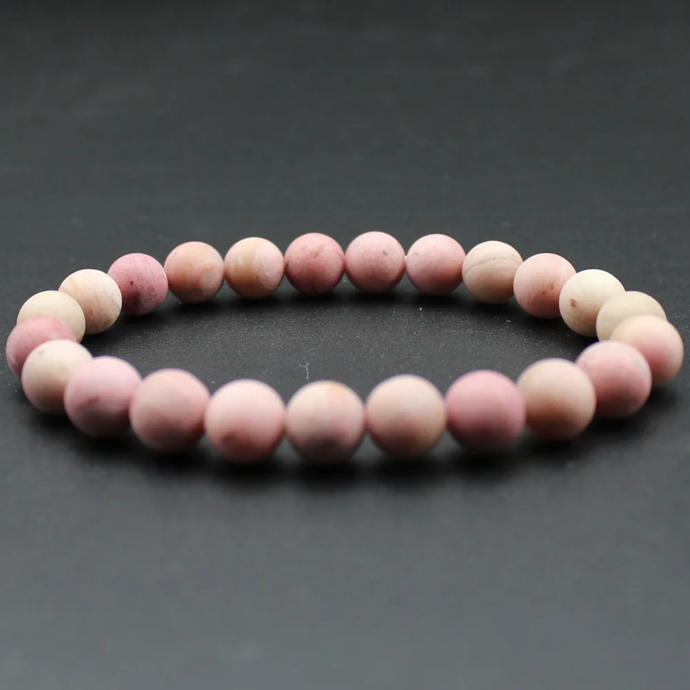 Chakra 8mm Natural Stone Beaded Bracelet Men Women Jewelry Lava Rock Colored Quartz Black Matte Healing Beads Stretch Charm Yoga