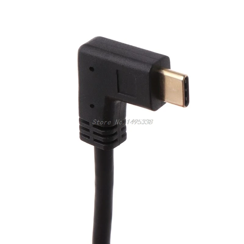 0.3/0.6/1m USB 3.1 90 Degree Elbow Design Type C Male to Micro USB Female Extension Cable Charging Data Line Adapter Converter