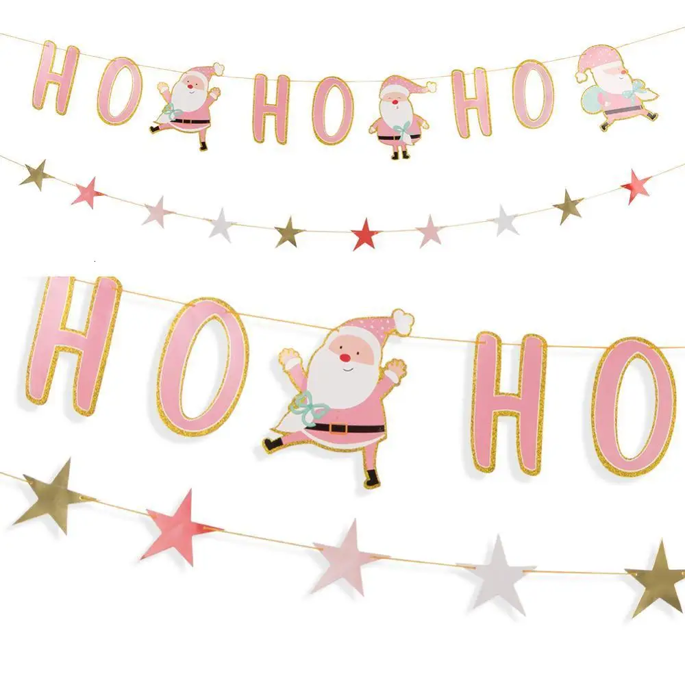 Ho Ho Ho Christmas Glitter Sign 32 X 2 X 10cm 