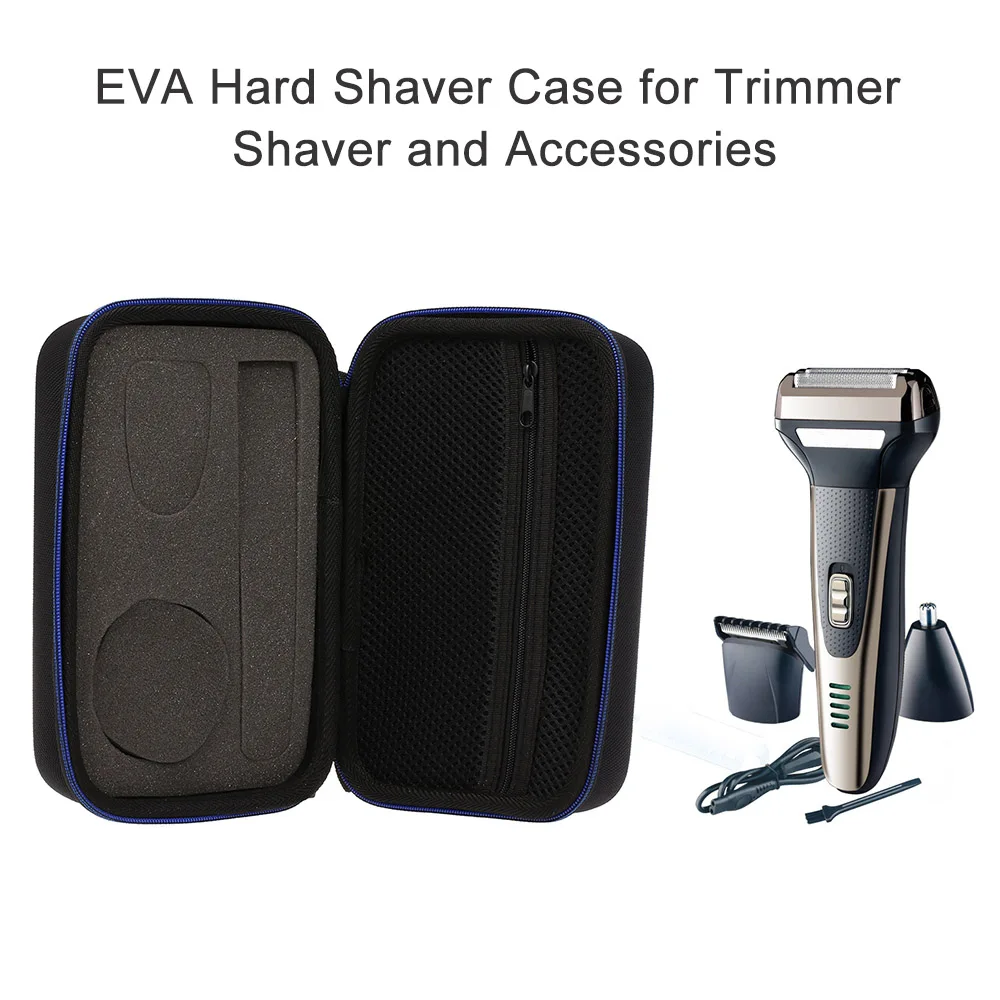 

Travel Trimmer Shaver Storage EVA Hard Shaver Case Convenient Durable Organizer for Beard Shaving Razor Storage Bag