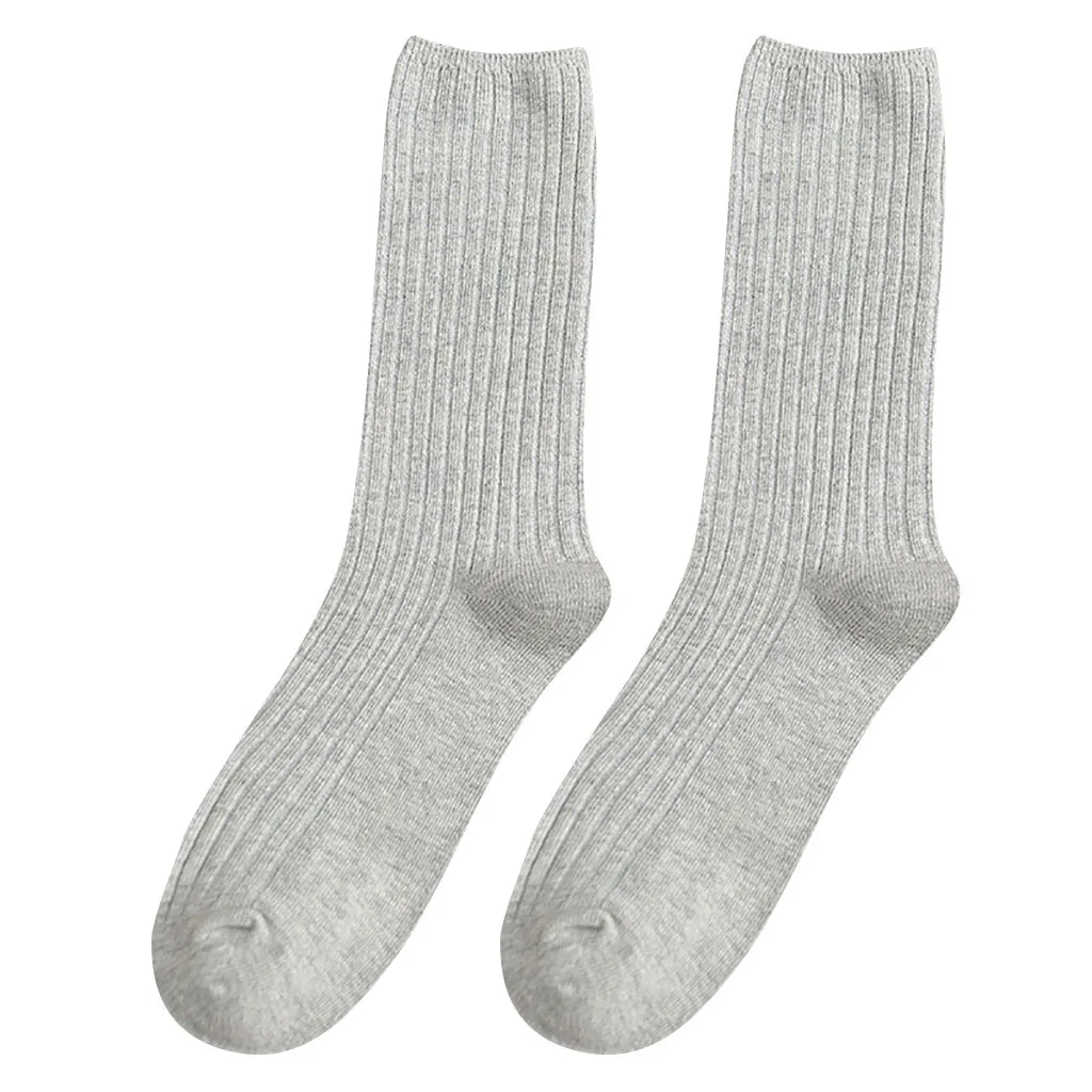 Чулки гольфы женские однотонные осенние носки повседневные хлопковые носки теплые высокие носки чулки Z5