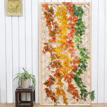 

180cm Artificial Plant Vines Wall Hanging Green Plants Ivy Maple leaf garland tree Fake Autumn leaves Home Garden Wedding Decor