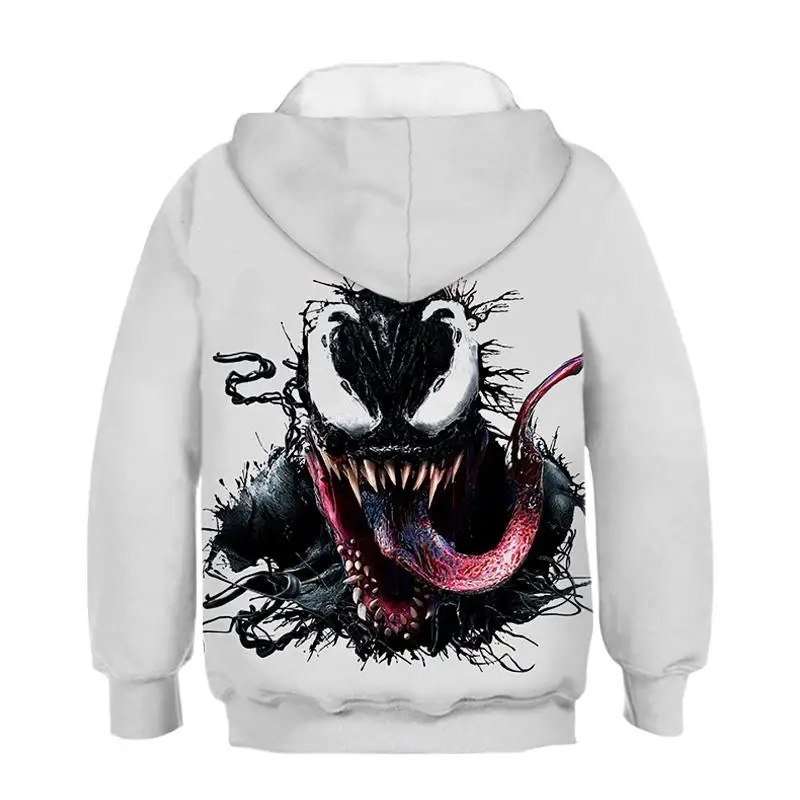 Толстовка с объемным принтом Marvel Symbiosis venom для мальчиков и девочек, забавный стиль, толстовка г., Детская Новейшая модная толстовка с капюшоном с 3d принтом