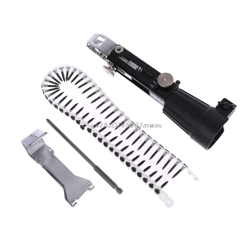  Automatic Power Drill Chain Nail Gun Adapter Screw Gun for Cordless Electric Drill Attachment Woodw