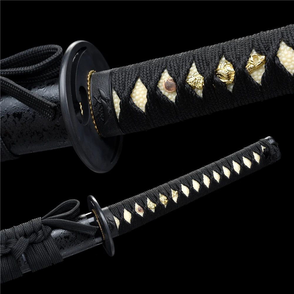 Practice Not Sharp Stainless Katana Sword Samurai Zinc Alloy Steel Full Tang Blade Iron Tsuba Wood Saya