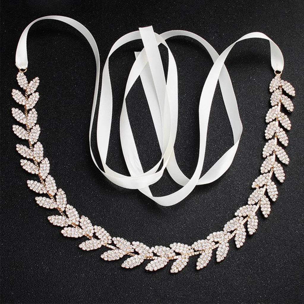 Хрустальный золотой лист атласный свадебный пояс для невесты подарки| |