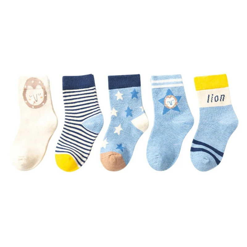 5 пар/лот, носки для малышей 1-12 лет, детские носки для девочек, хлопковые сетчатые милые носки для новорожденных мальчиков, одежда для малышей, аксессуары - Цвет: A