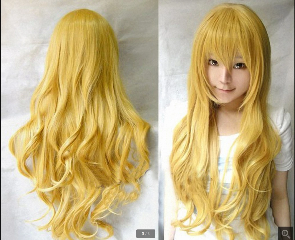 Long volume Heat Resistant Synthetic Hair Wig Women Universal Cartoon Cosplay Wig Anime Costume Party Wigs + Cap