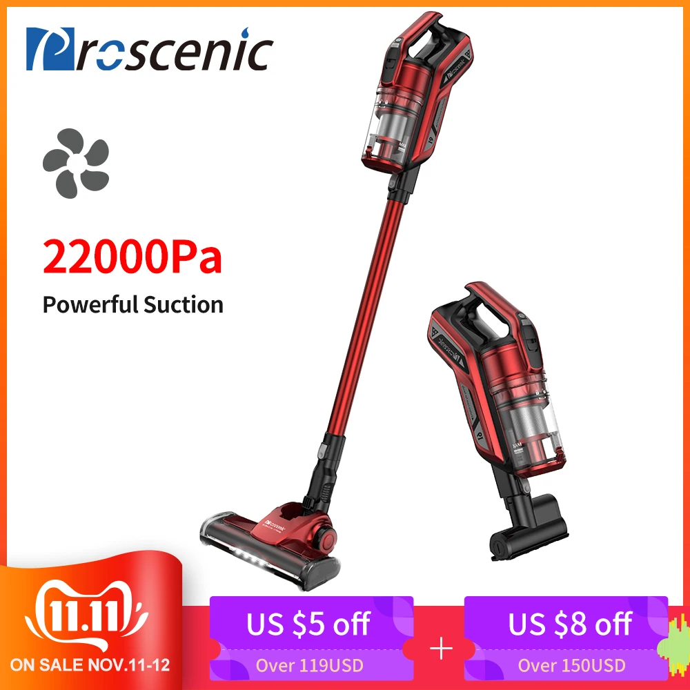 

Proscenic I9 Cordless Vacuum Cleaner 22000Pa Max Suction Lightweight 2 in 1 Protable Wireless Cyclone Filter Strong Suction