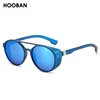 HOOBAN Classic Steampunk Sunglasses Men Fashion Round Glasses For Male Vintage Brand Designer Eyeglasses Shade Outdoor UV400 ► Photo 3/6