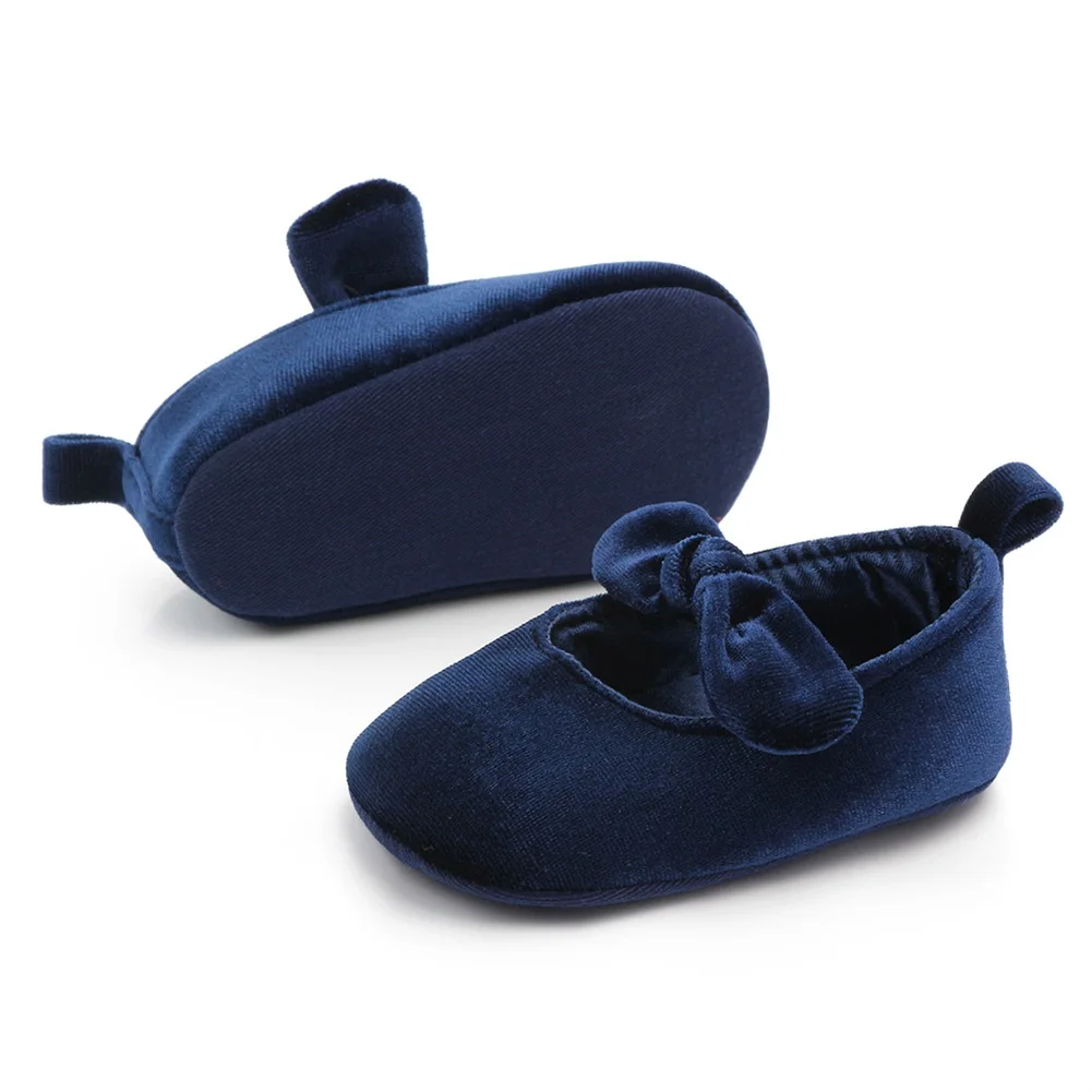 Pudcoco Cute Baby Girl Bowknot Soft Sole Shoes Prewalker Crib Shoes+ Hairband For Baby Girl