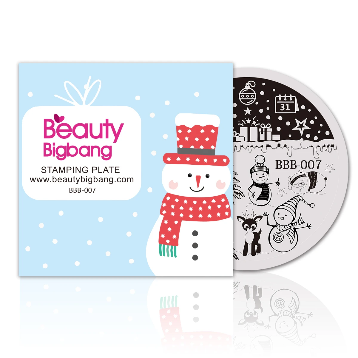 BEAUTYBIGBANG 1 шт. круглый фестиваль Рождество Новый год празднование искусства ногтя
