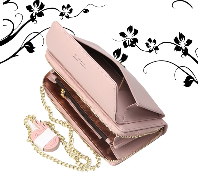 women messenger bag female bags mobile Phone large capacity crossbody bag ladies Korean multi-card zip chain casual clutch bag