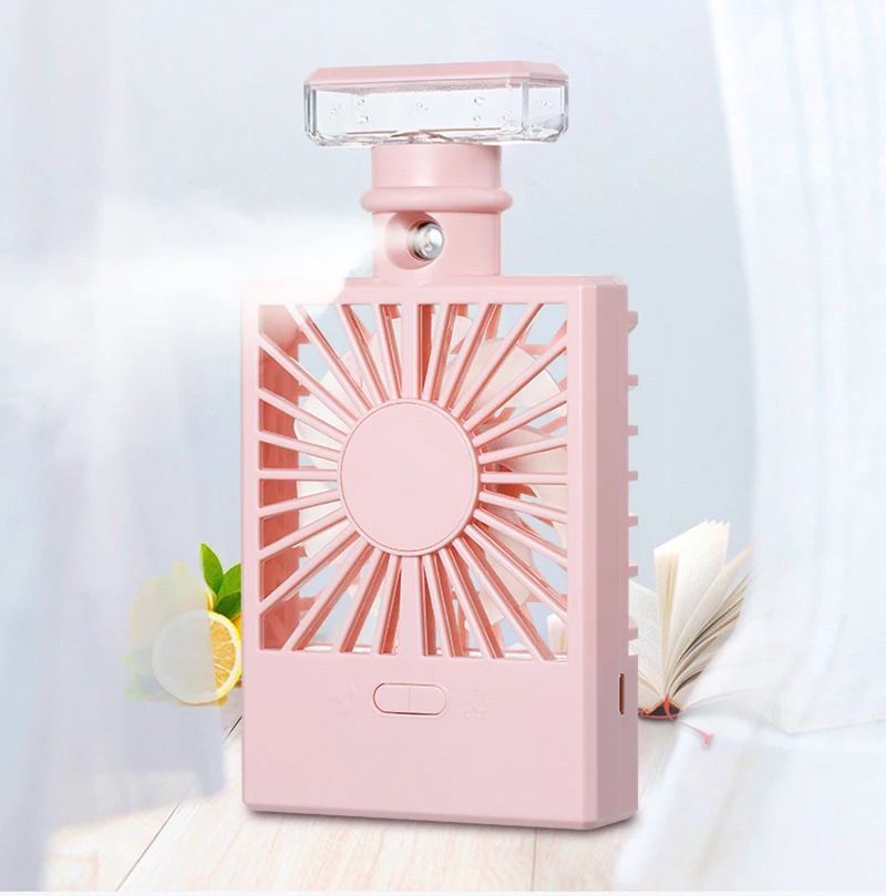 USB Charging Cooling Fan Perfume Bottle Humidifier Fan Spray Water Meter Fan New Arrival fashion