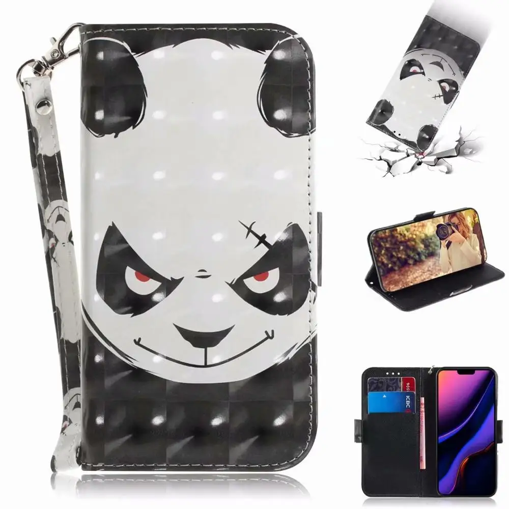 3D Painted Magnetic Flip Wallet Case For Huawei P30lite mate20pro Honor 8X 8C 9I 10Lite Y6 Y7 Y9 2019 PU Card Holder Phone case | Мобильные