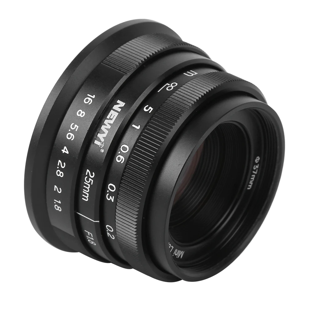 NEWYI 25 мм f1.8 ручной портрет фиксированное фокусное расстояние объектив для Sony A9 A7