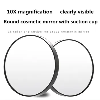

10pcs/lots Makeup Mirror 10X Magnifying Mirror With Two Suction Cups Cosmetics Tools Mini Round Mirror Magnification Makeup Tool